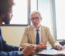 lender and client talking