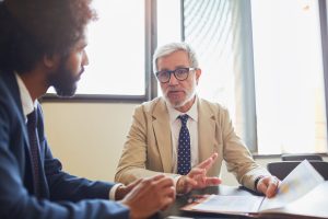 lender and client talking