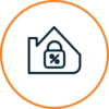 House icon with a lock inside.